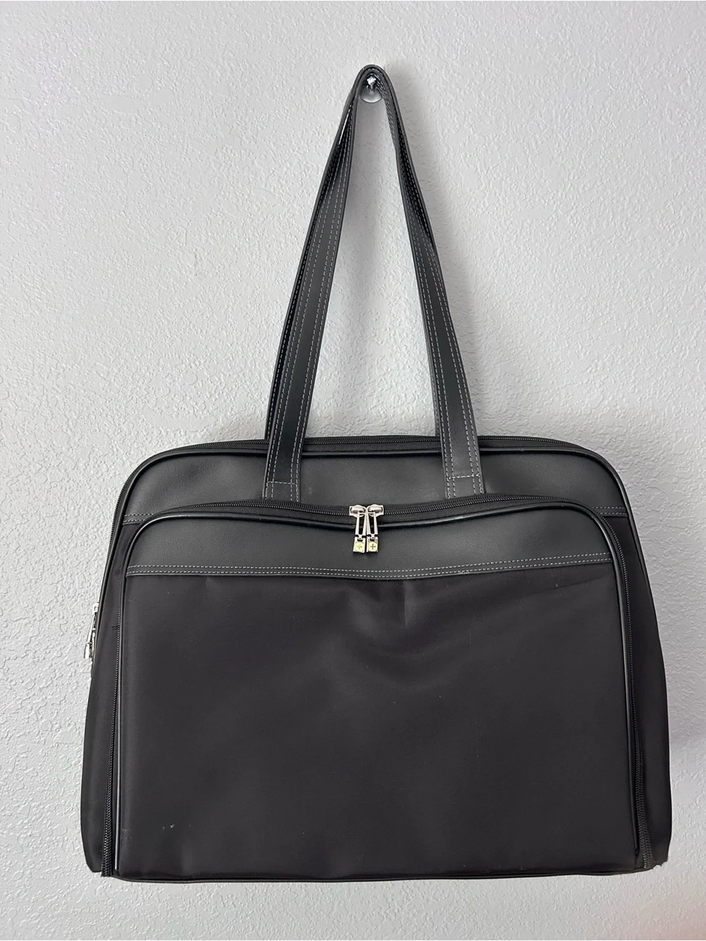 Wenger Swiss Faux Leather Trim Briefcase Laptop Bag